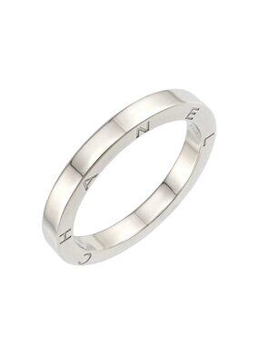 Chanel Signature Ring Pt Platinum Logo